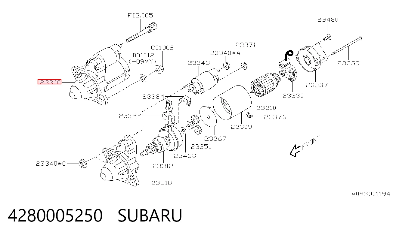 4280005250 Subaru Стартер двигуна