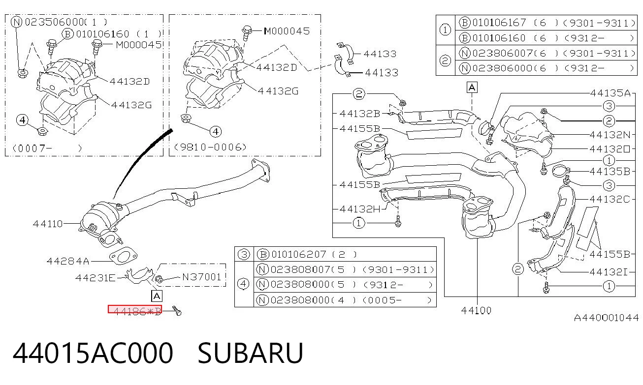 44015AC000 Subaru 
