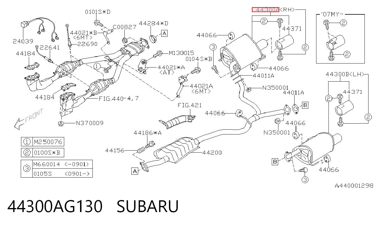 Глушилка задня на Subaru Outback III B13, BP