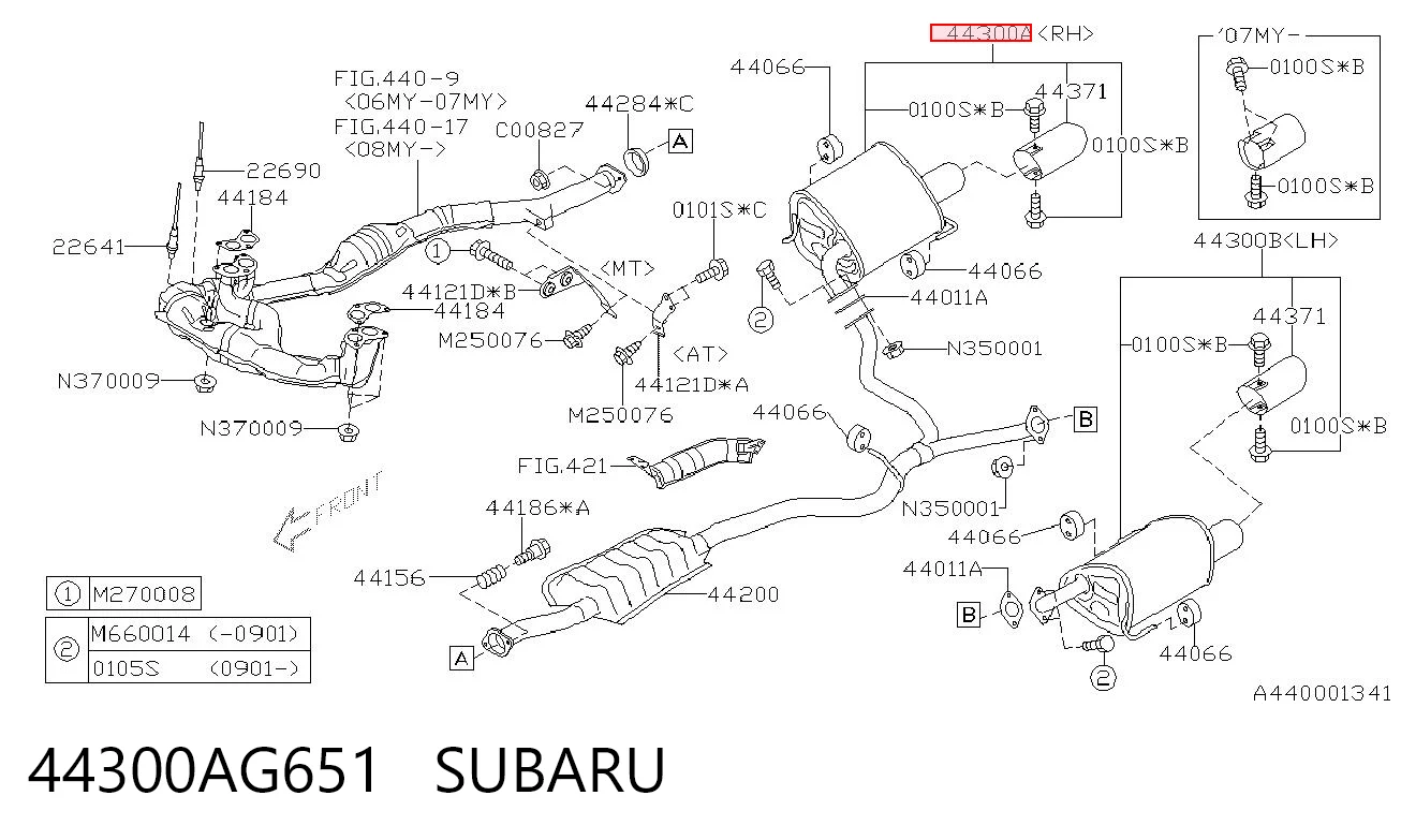 Вихлопна труба Subaru Outback III універсал (B13, BP) (2003 - 2009) ціна, від 51.73 USD