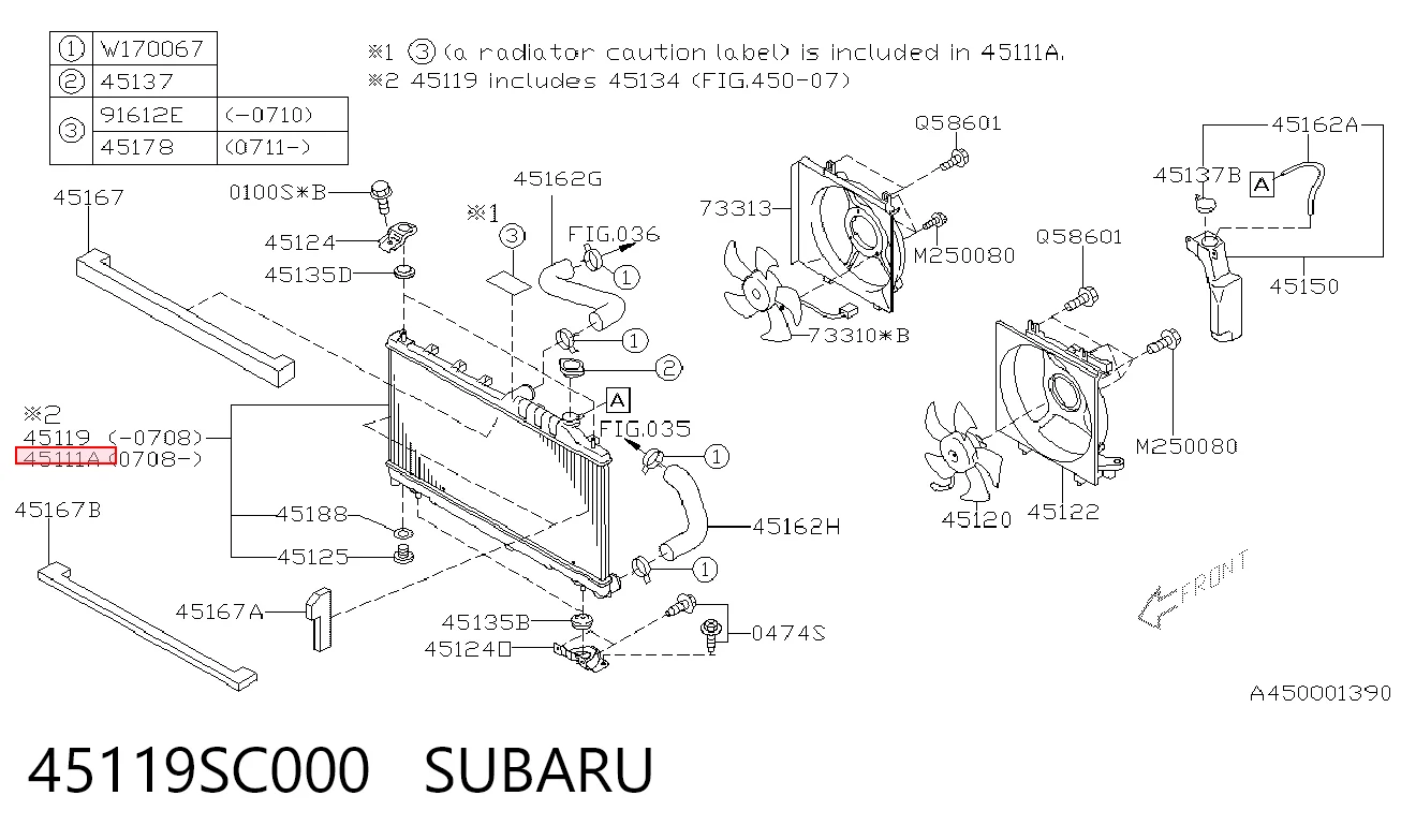 45119SC000 Subaru Радіатор охолодження двигуна