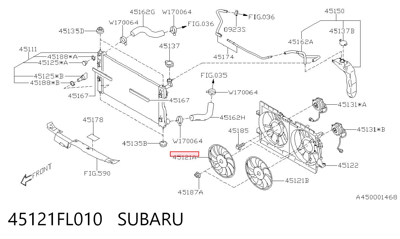 45121FL010 Subaru 