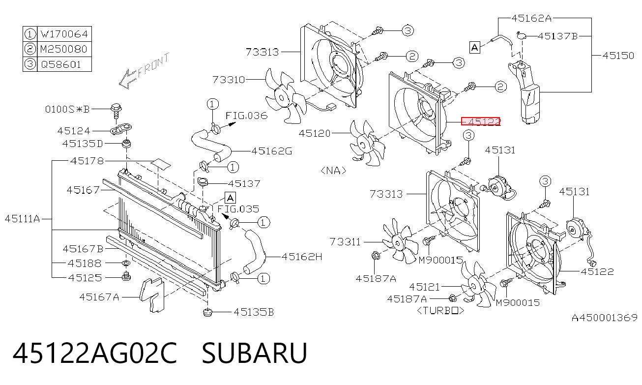 45122AG02C Subaru Дифузор (кожух) радіатора охолодження