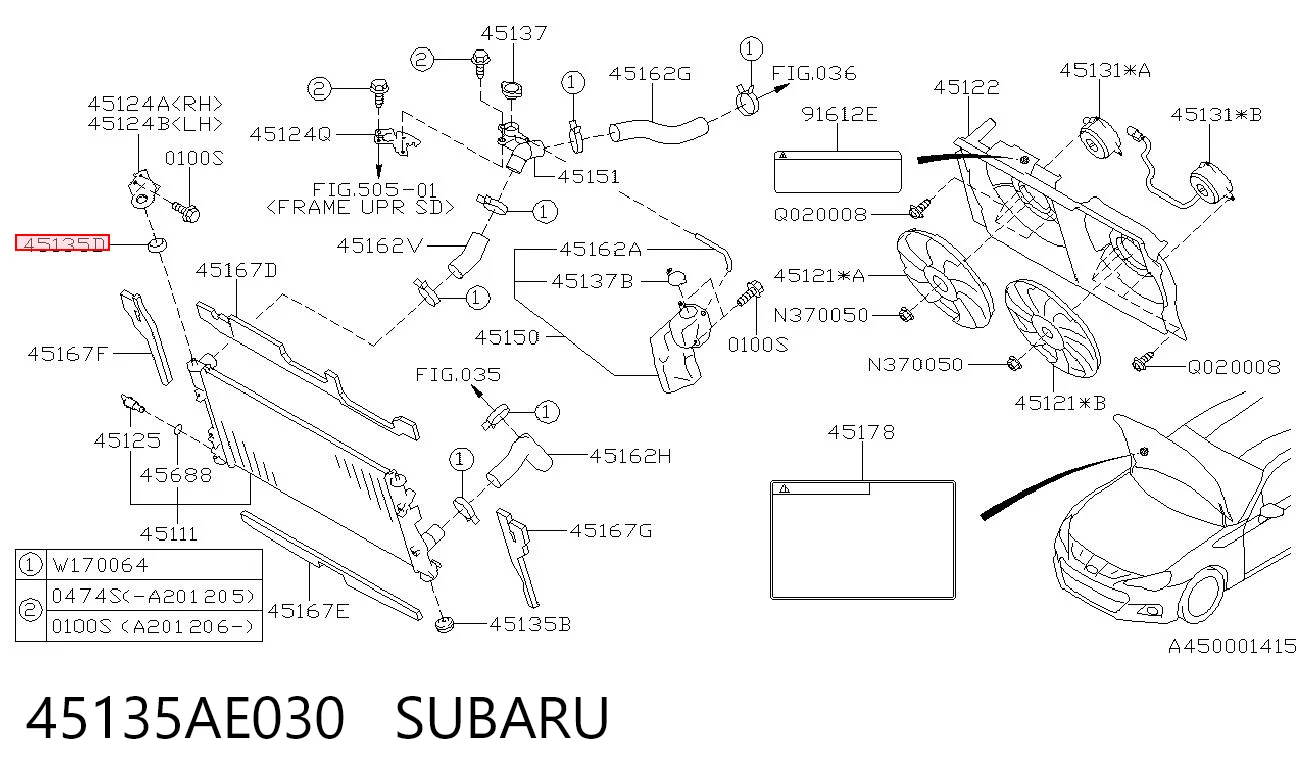 45135AE030 Subaru 