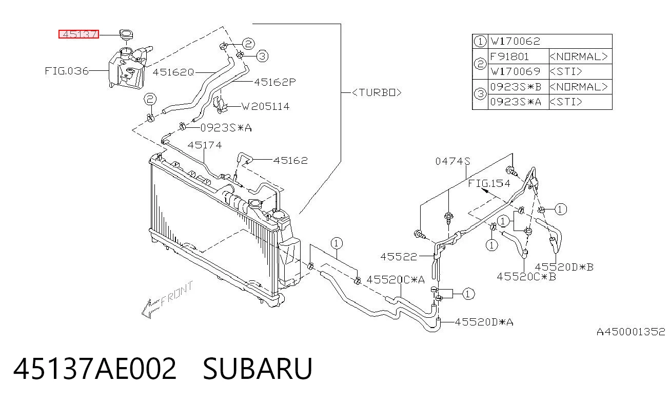 45137AE002 Subaru Кришка / пробка радіатора