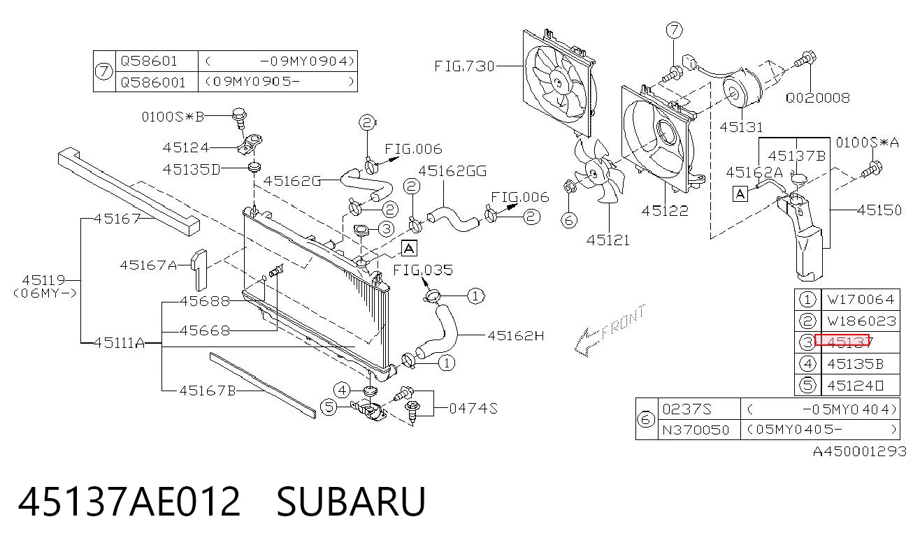 45137AE012 Subaru Кришка / пробка радіатора