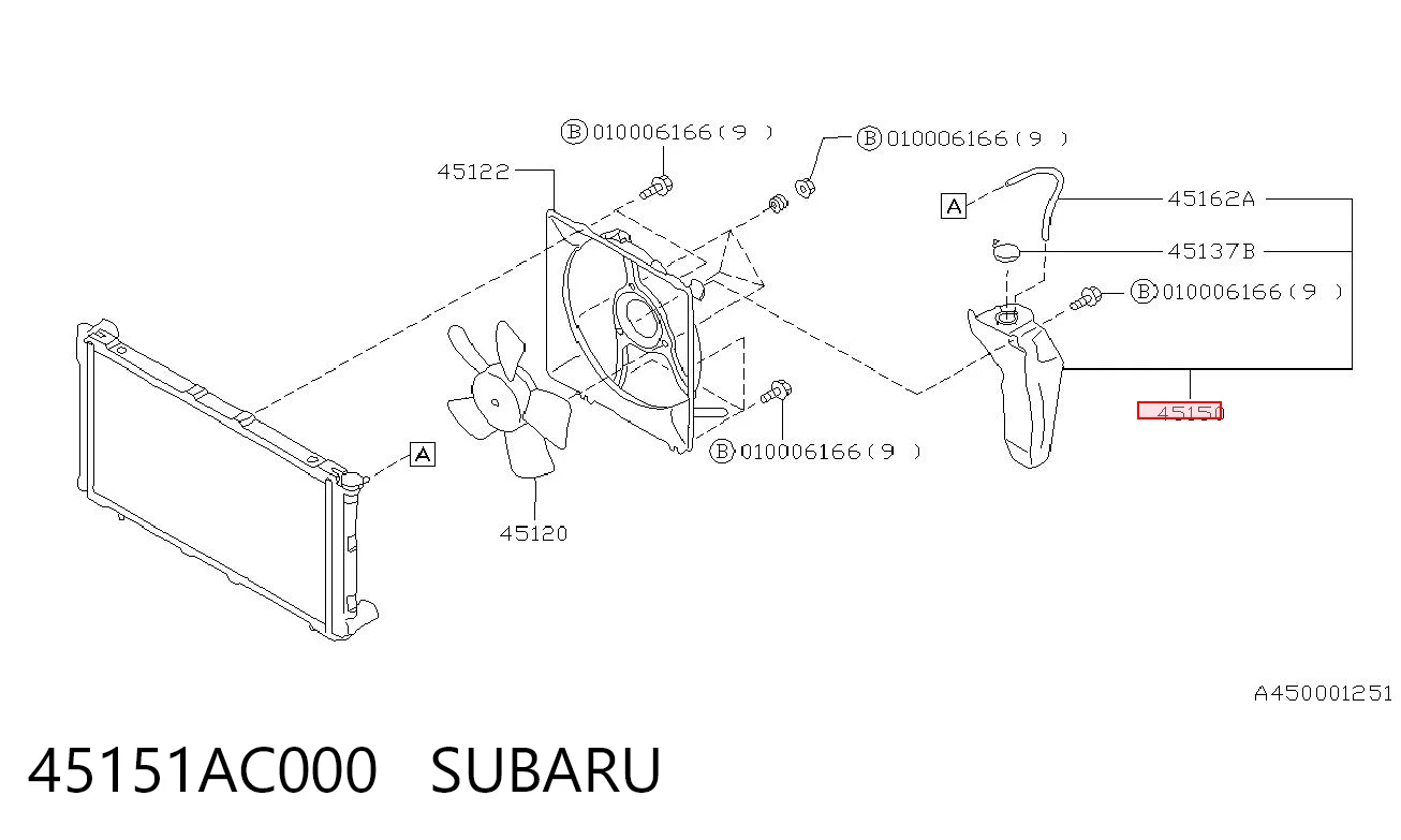 45151AC000 Subaru Розширювальний бачок охолодження