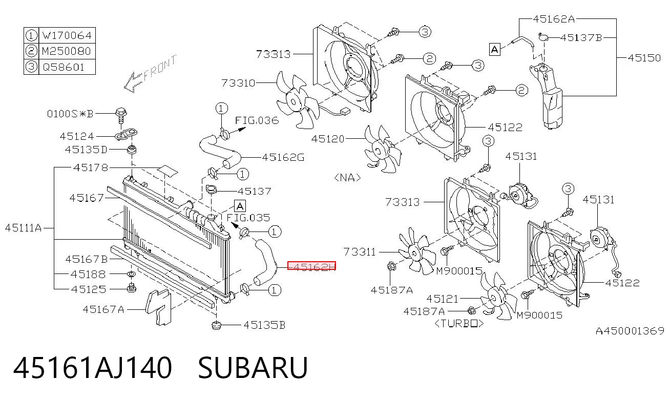 45161AJ140 Subaru 