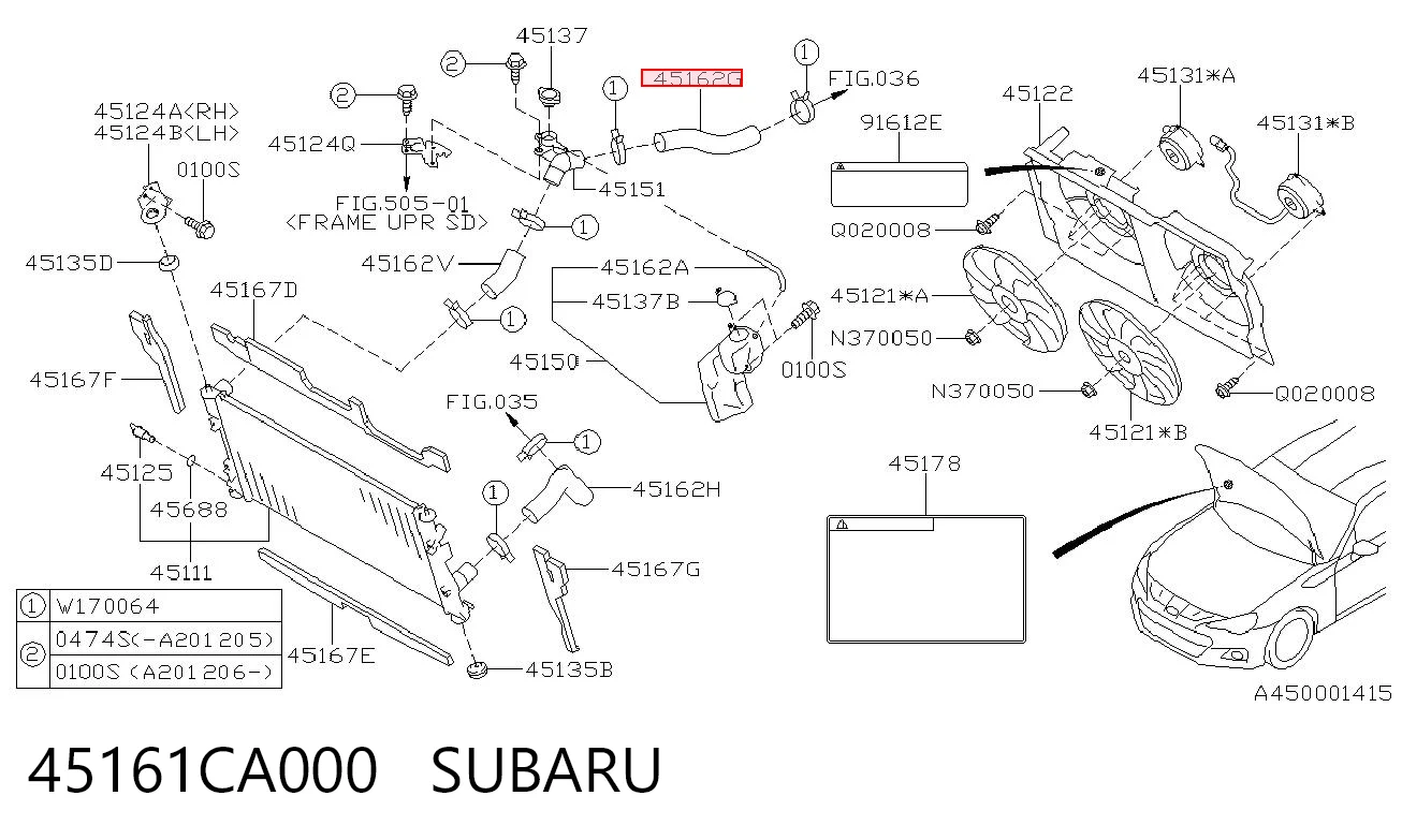 45161CA000 Subaru 