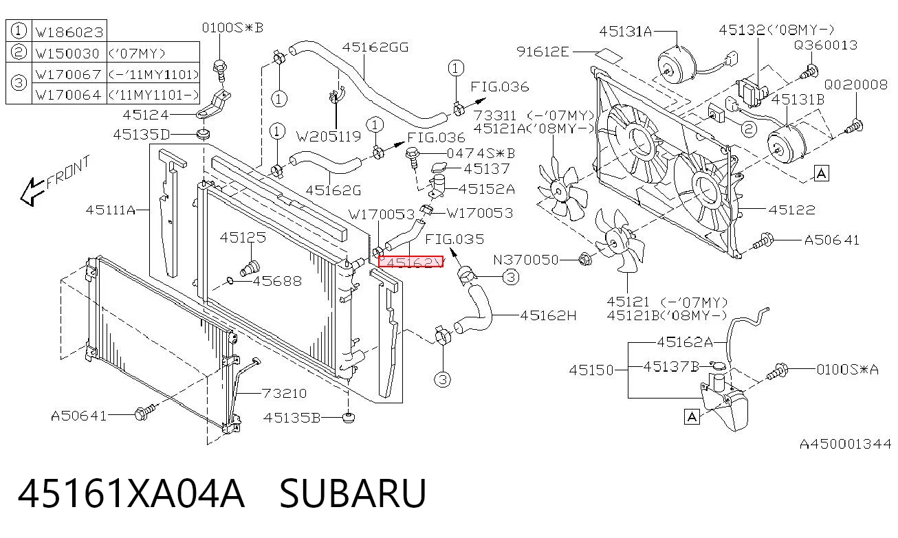 45161XA04A Subaru 