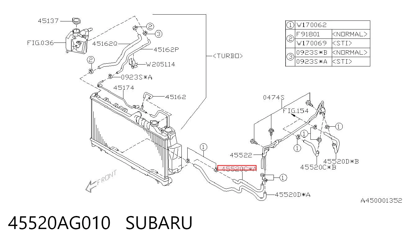 45520AG010 Subaru Трубка охолодження АКП