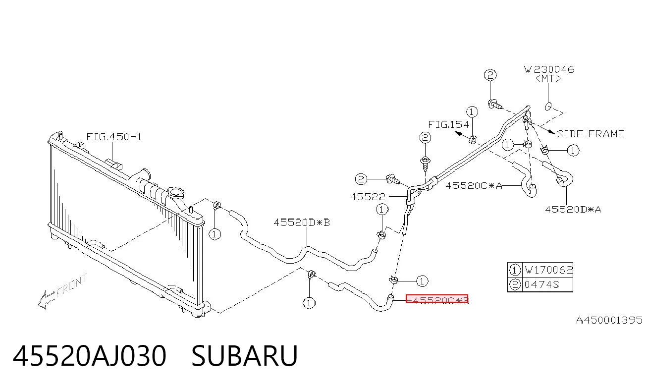 45520AJ030 Subaru 