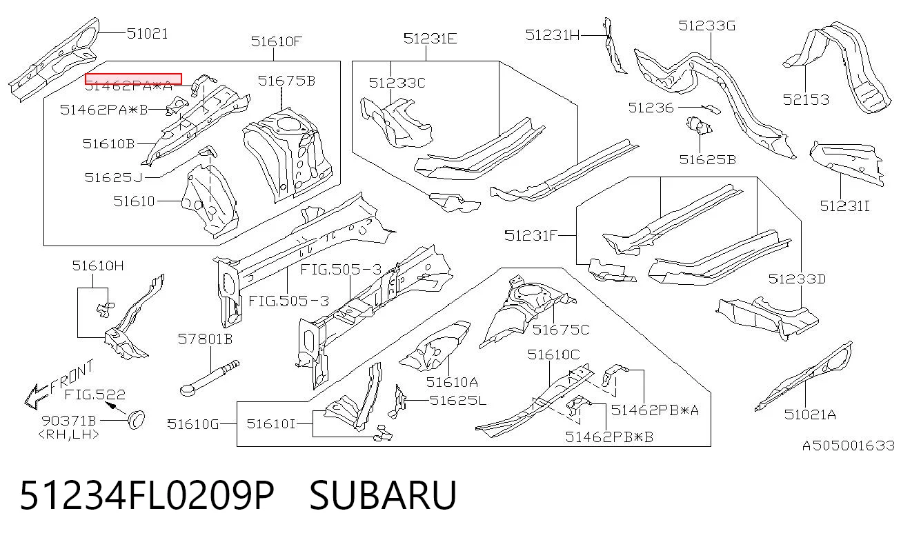 51234FL0209P Subaru 