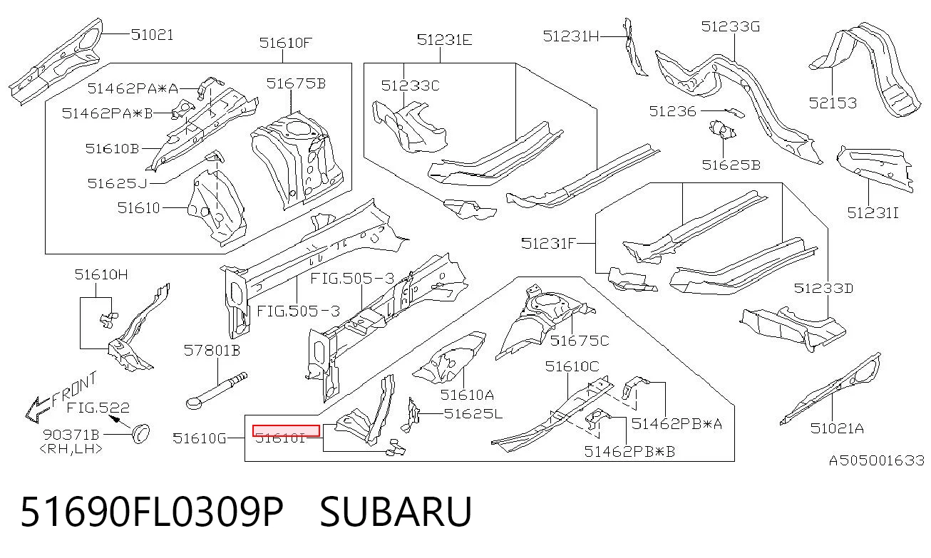 51690FL0309P Subaru 