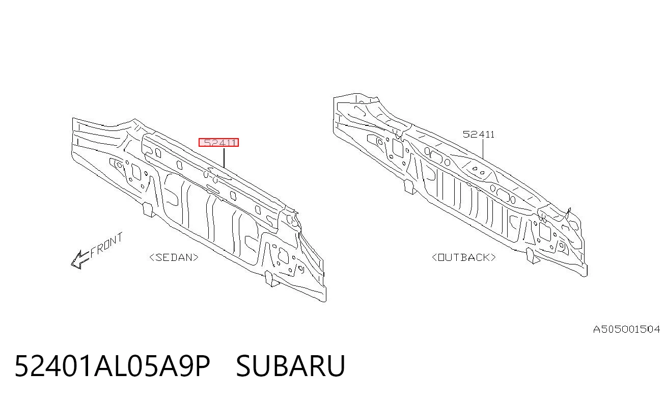 52401AL05A9P Subaru 