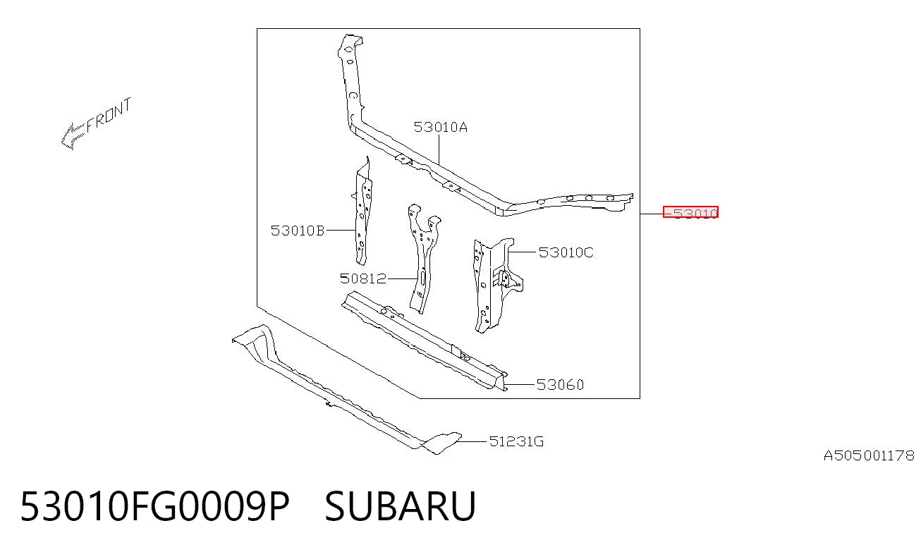 53010FG0009P Subaru Телевізор