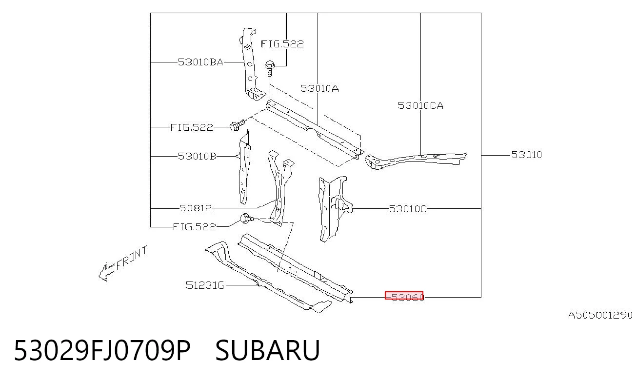 53029FJ0709P Subaru 
