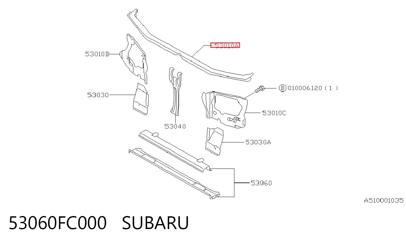 53060FC000 Subaru Телевізор верхній