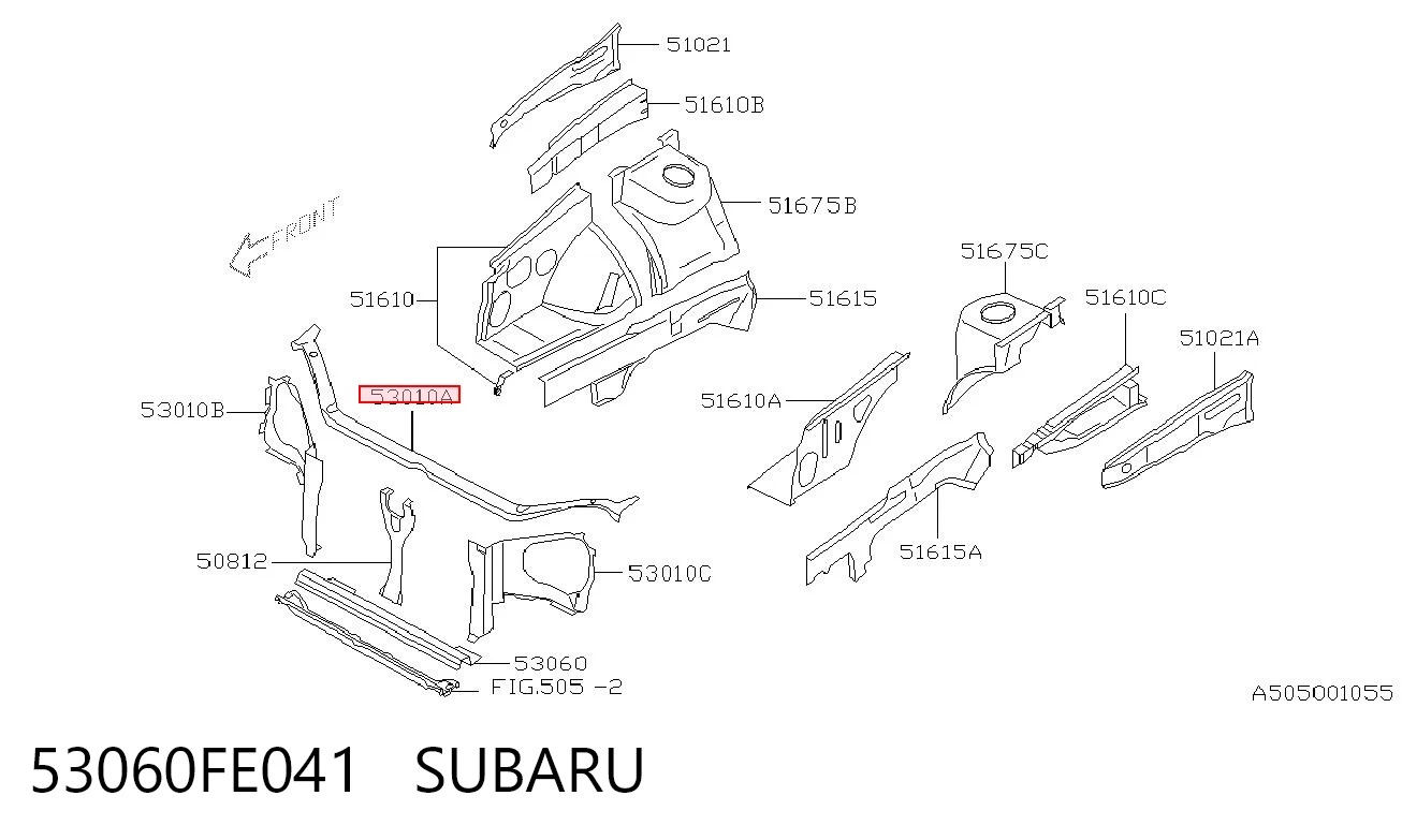 53060FE041 Subaru Телевізор верхній