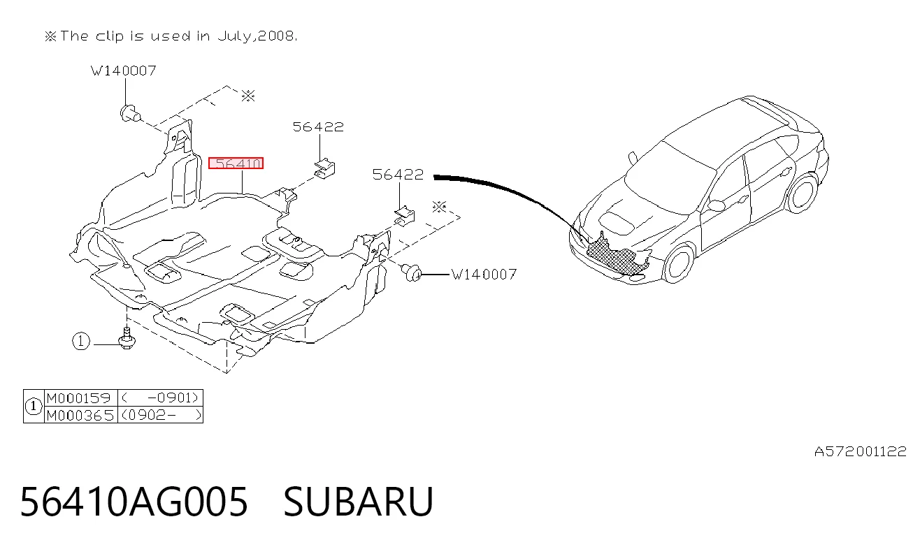 56410AG005 Subaru Захист піддона двигуна