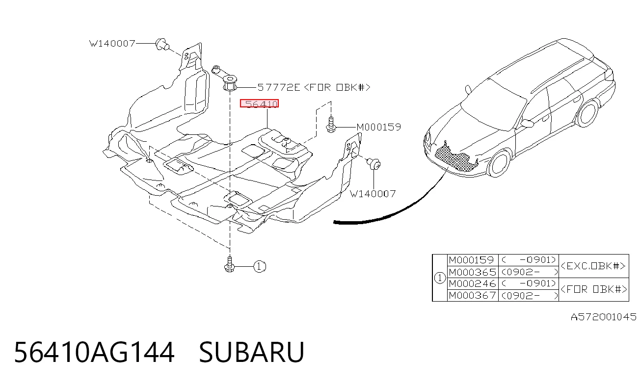 Купити Захист двигуна Subaru Outback III B13, BP