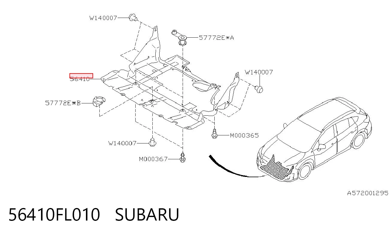 56410FL010 Subaru Захист піддона двигуна