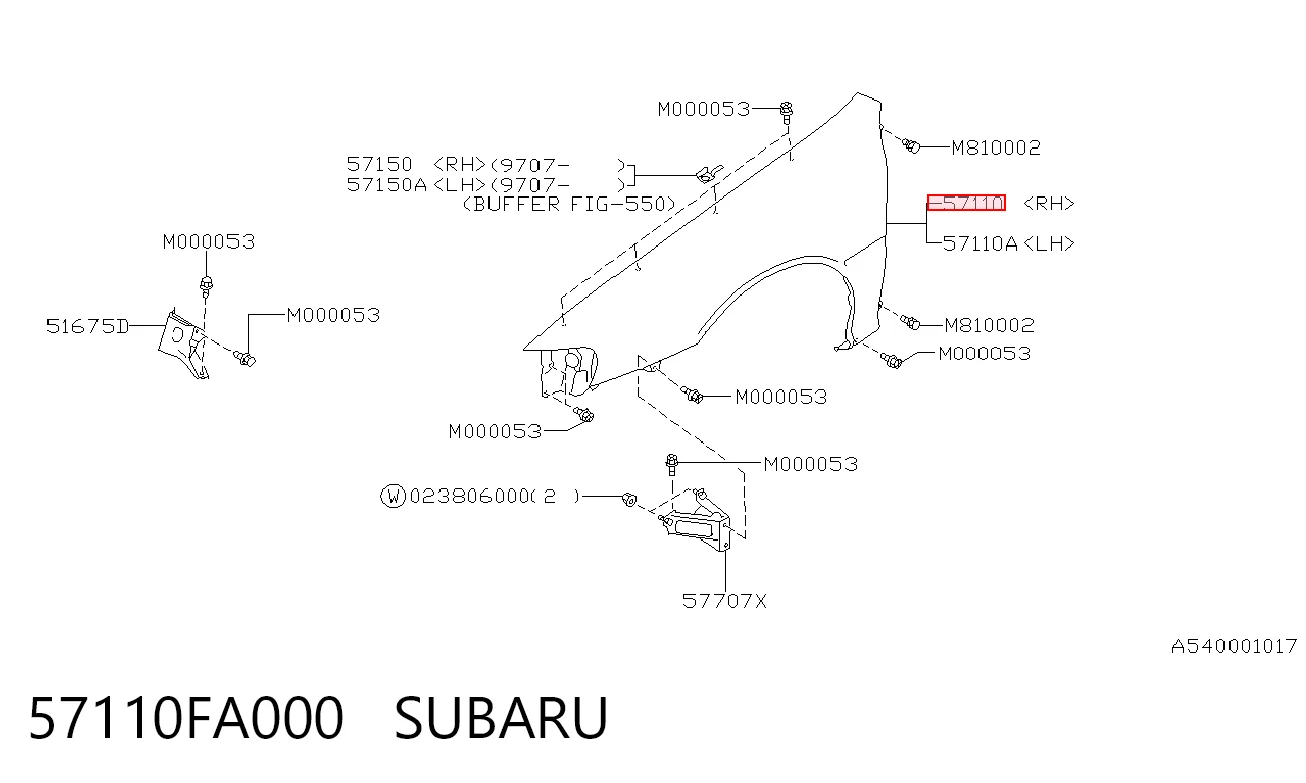 Крило переднє праве Subaru Impreza I седан (GC) (1992 - 2000) ціна, від 43.82 USD