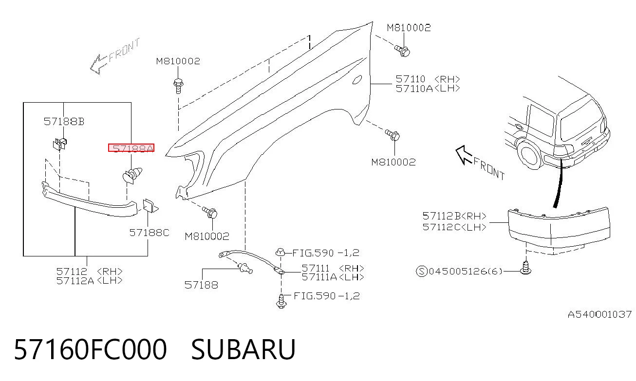 57160FC000 Subaru 