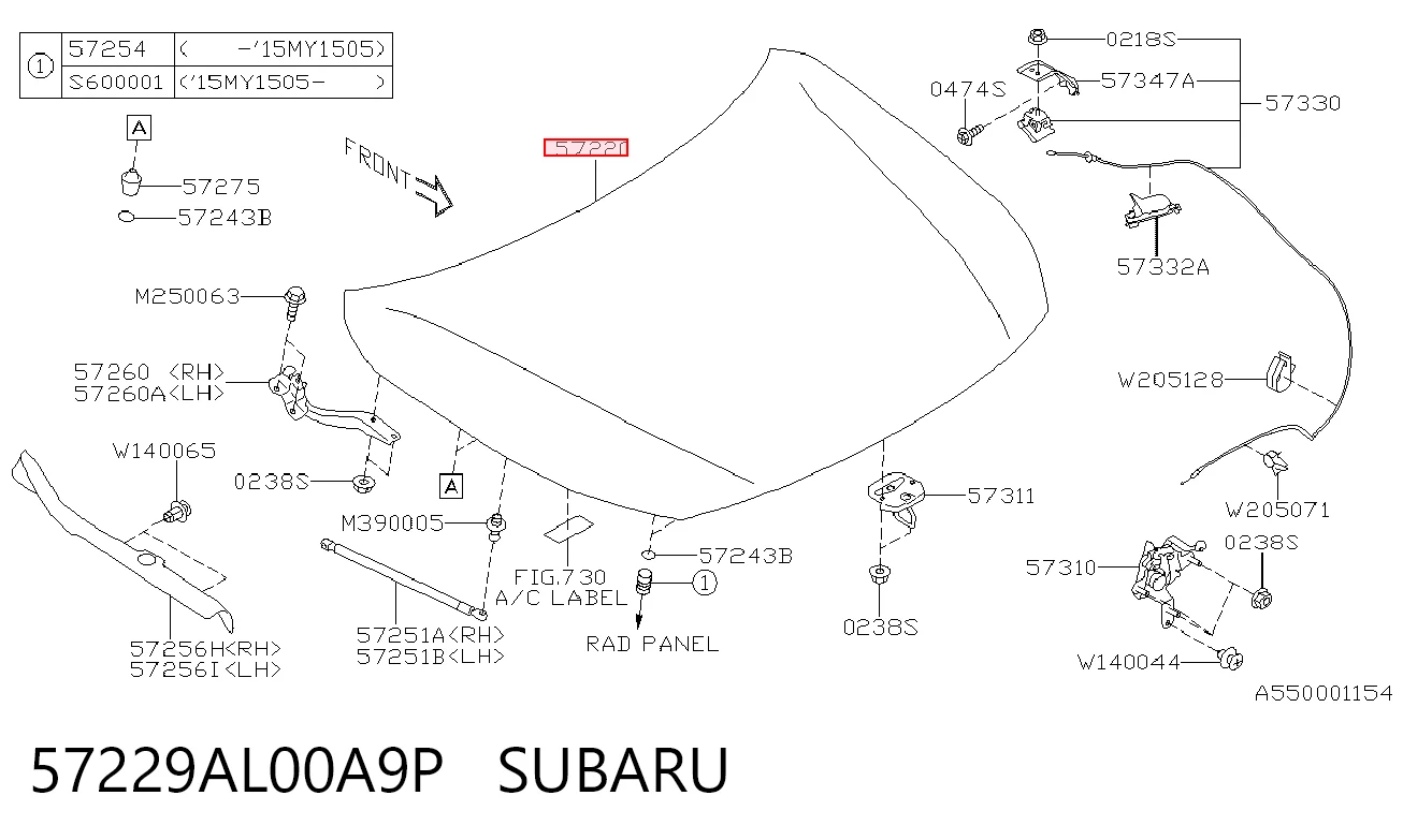 Капот Polcar 72D103 ціна, від 341.95 USD