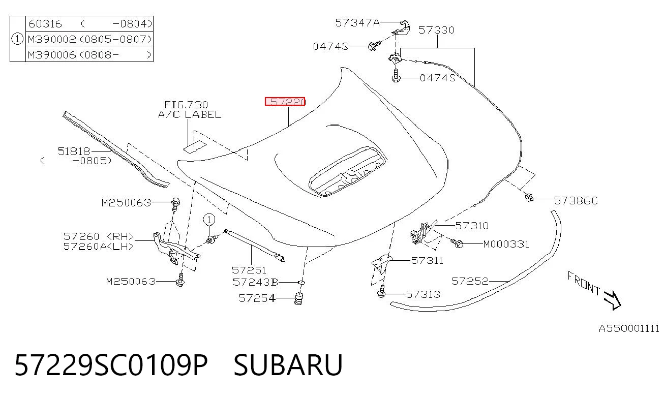 Капот Polcar 7243031 ціна, від 145.77 USD
