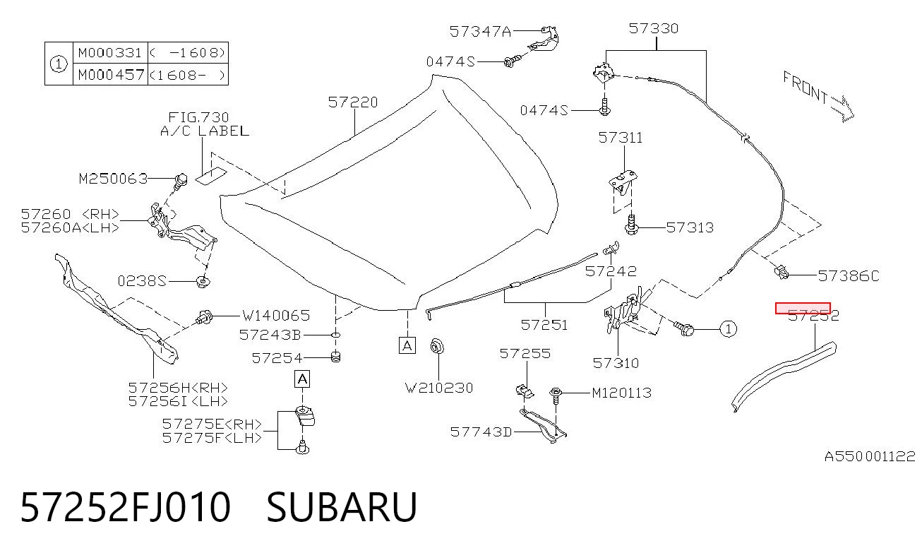 57252FJ010 Subaru 