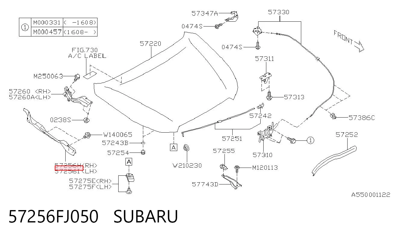 57256FJ050 Subaru 
