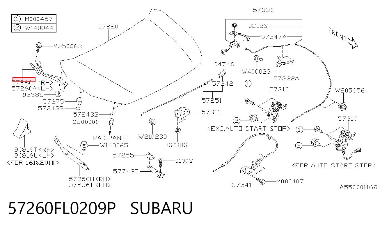 57260FL0209P Subaru 