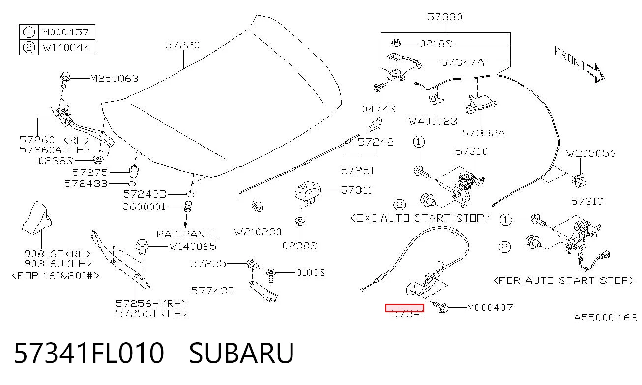 57341FL010 Subaru 
