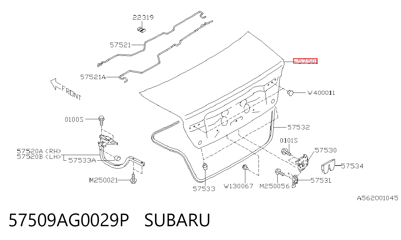 Кришка багажника на Subaru Legacy IV B13