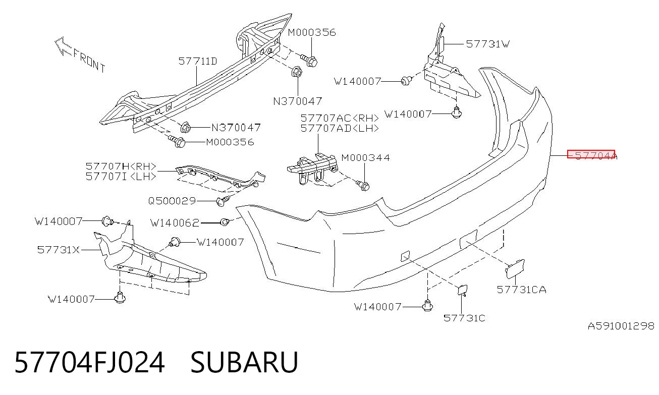 57704FJ024 Subaru 