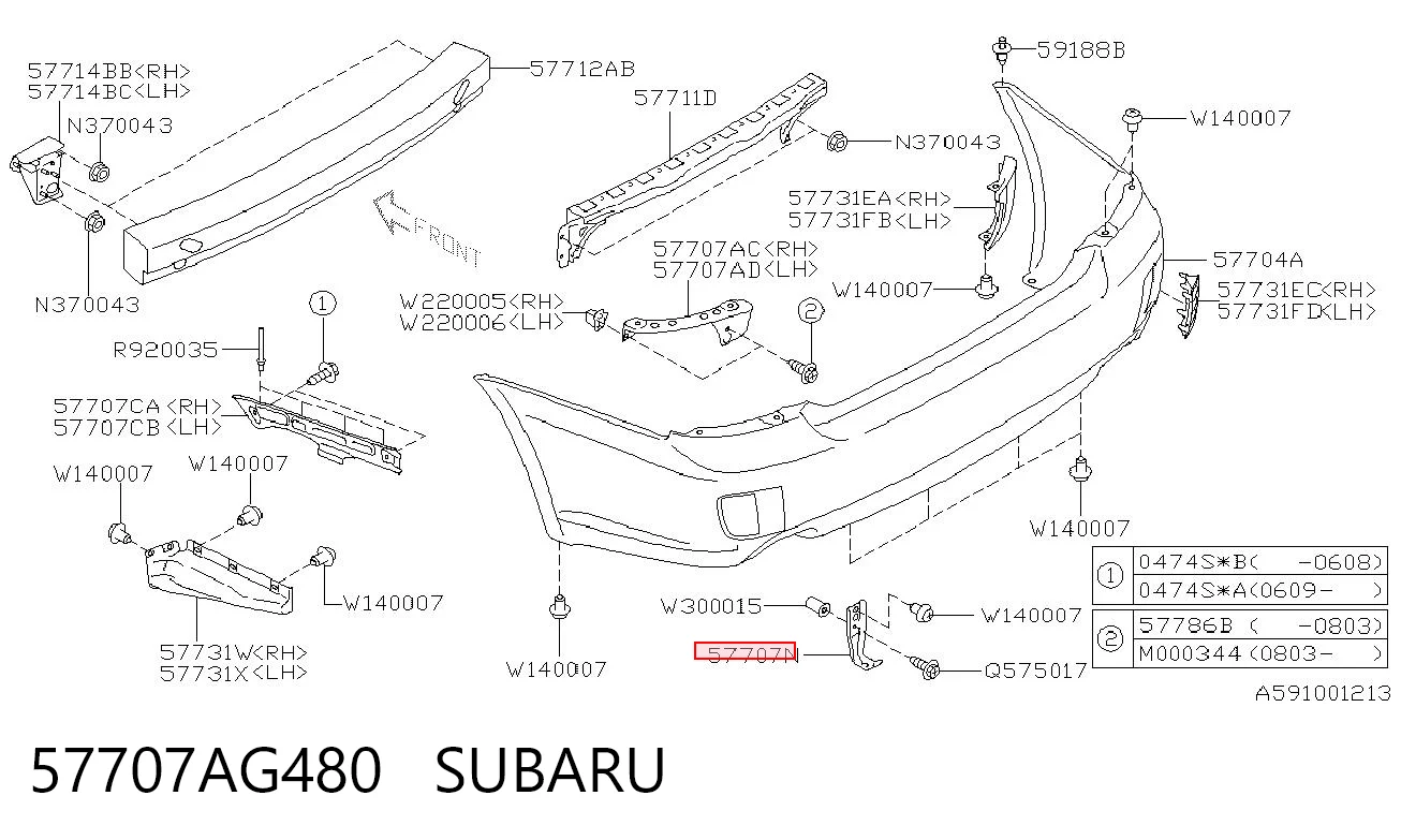 57707AG480 Subaru 