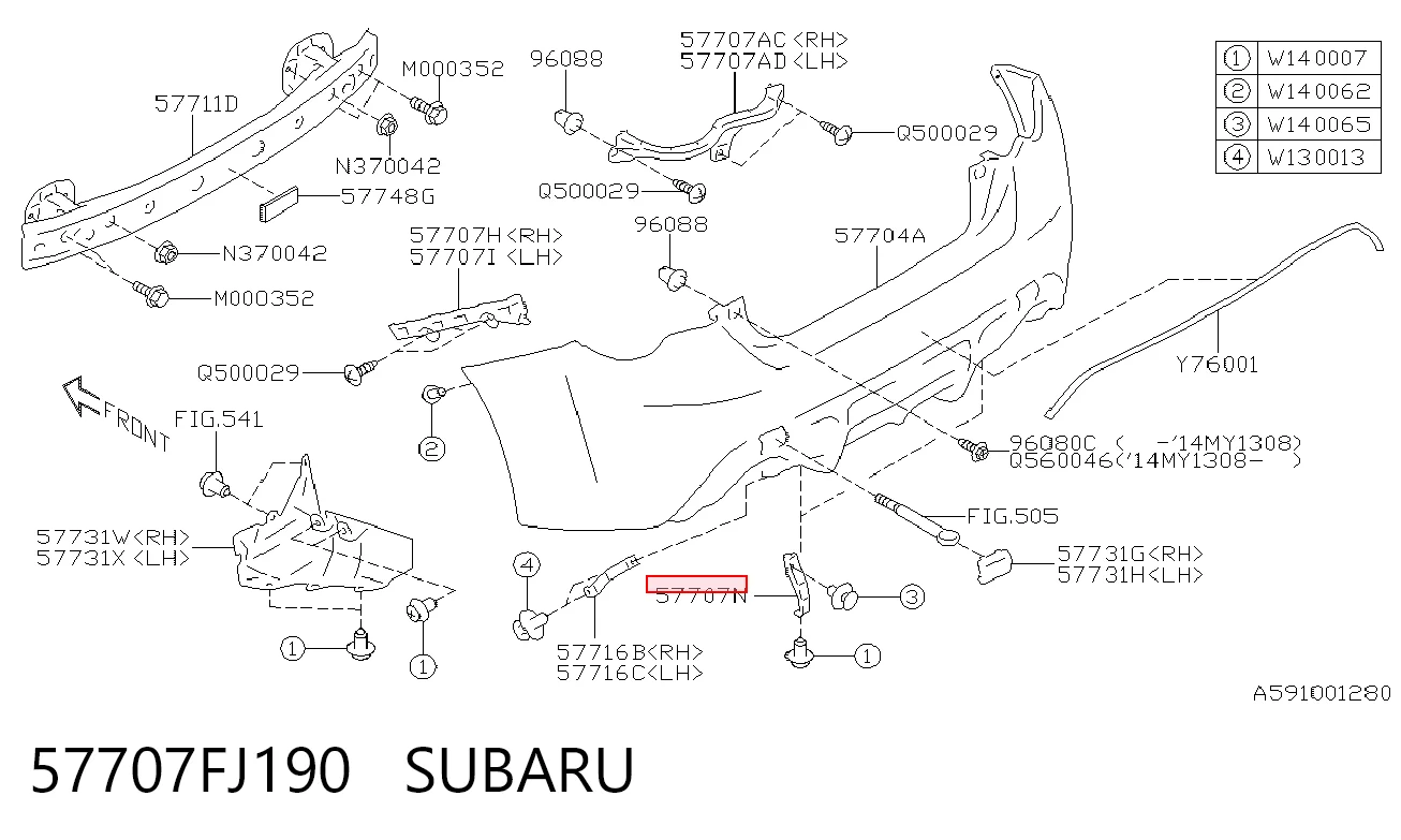 57707FJ190 Subaru 