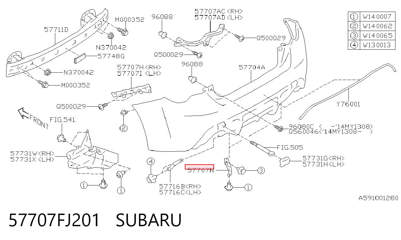 57707FJ201 Subaru 