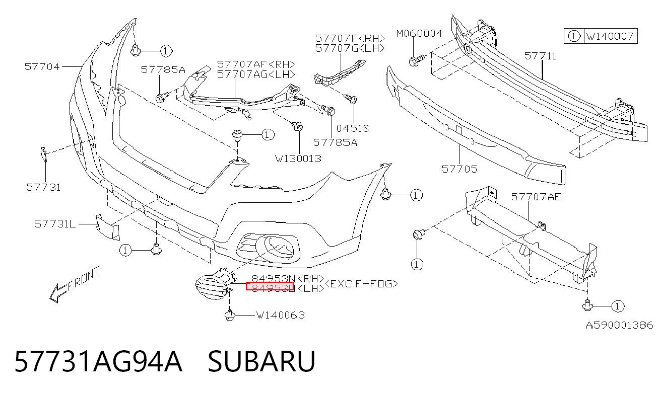 57731AG94A Subaru 