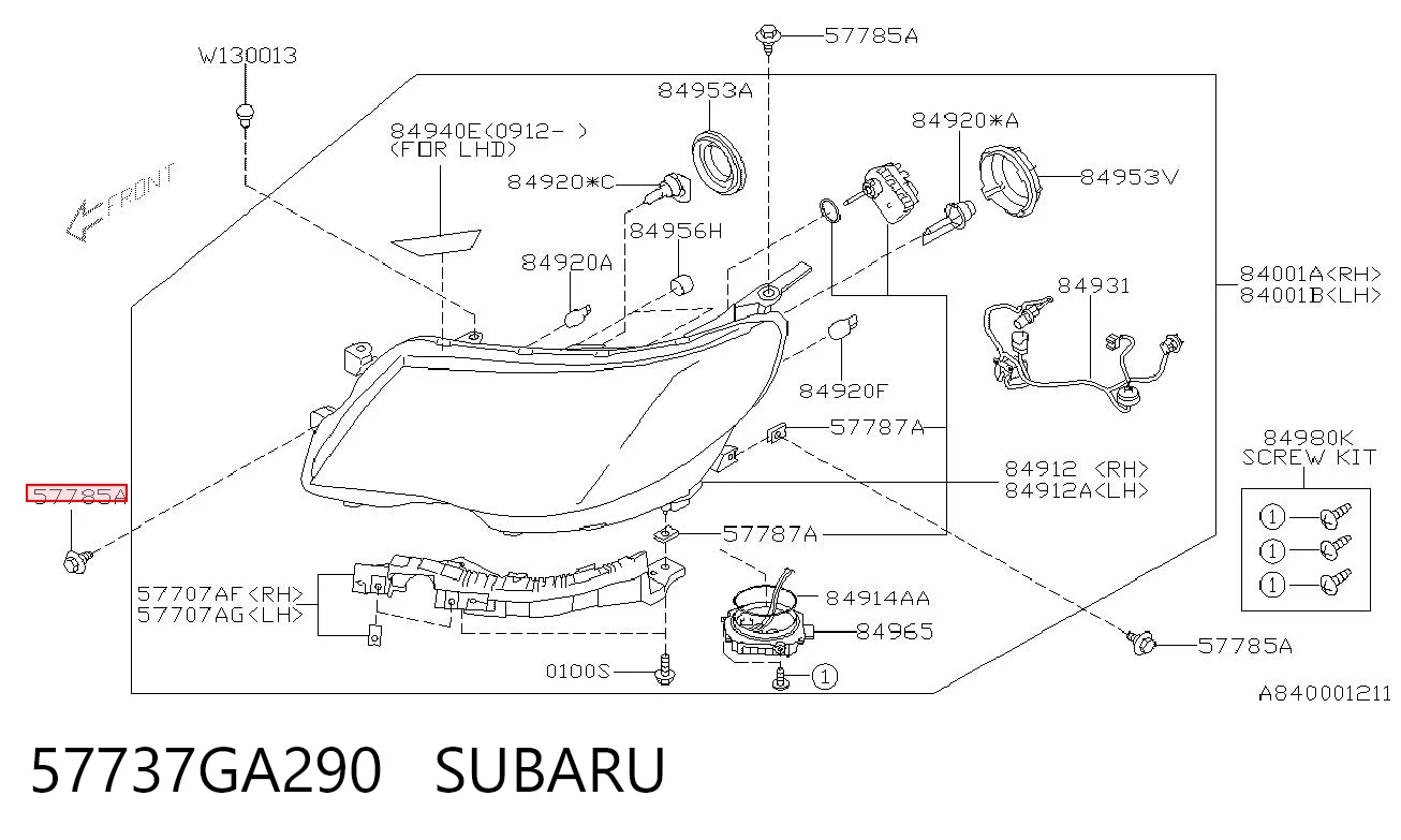 57737GA290 Subaru 