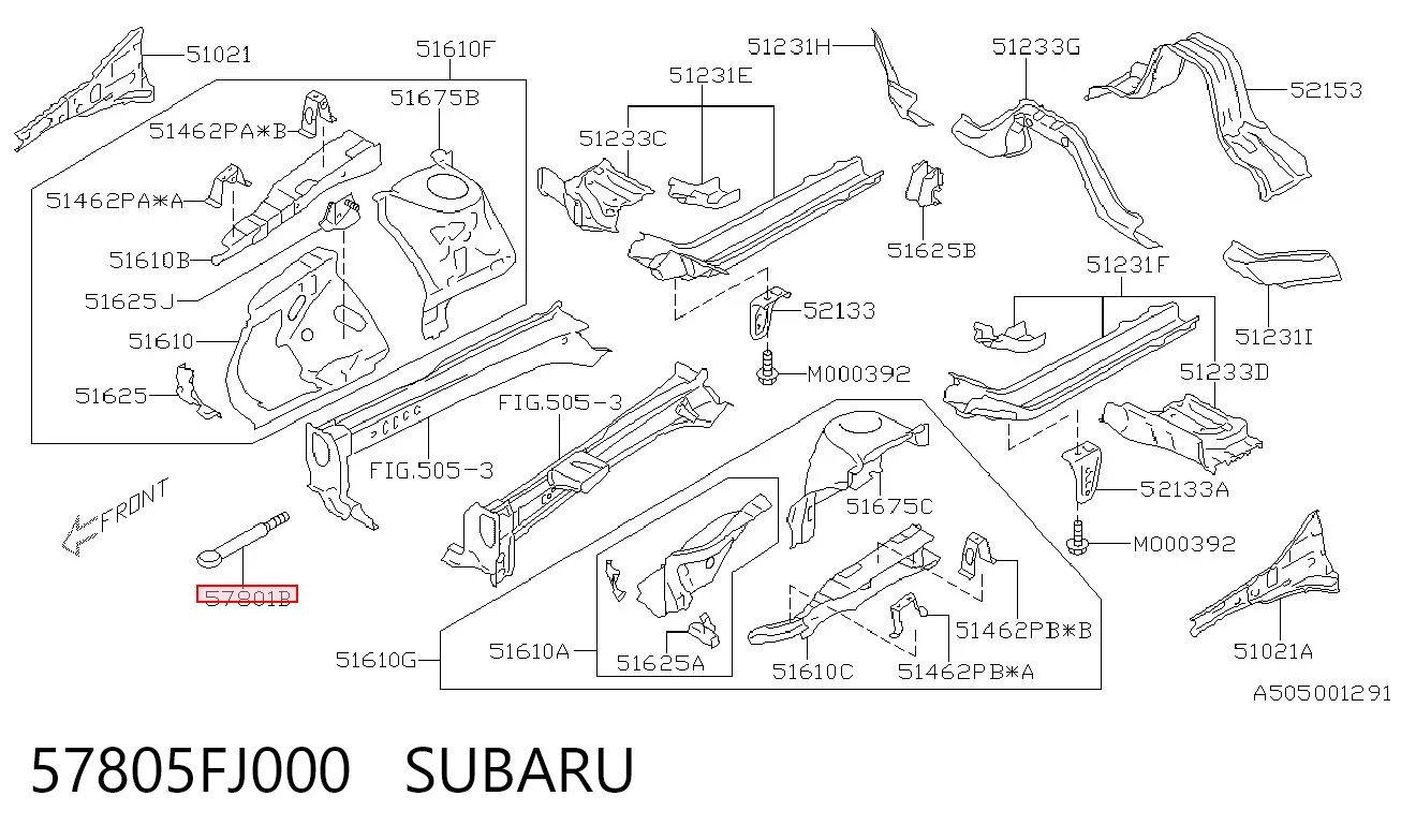 57805FJ000 Subaru 