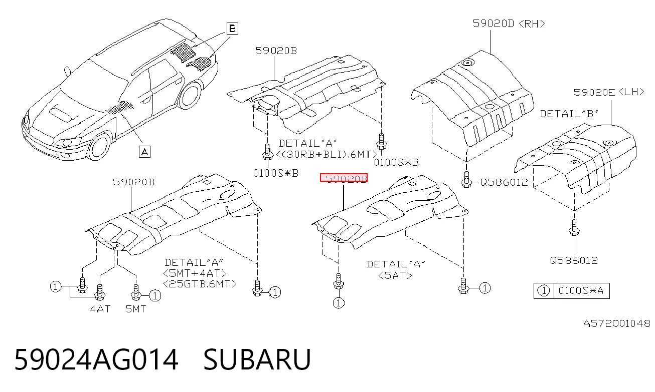 59024AG014 Subaru 