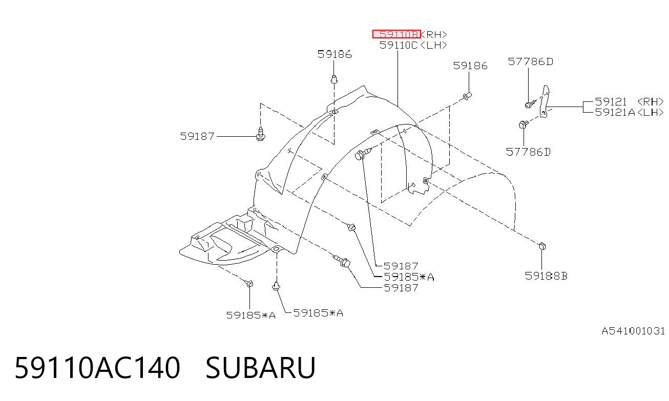 7206FP1T Polcar Підкрилок переднього крила, правий