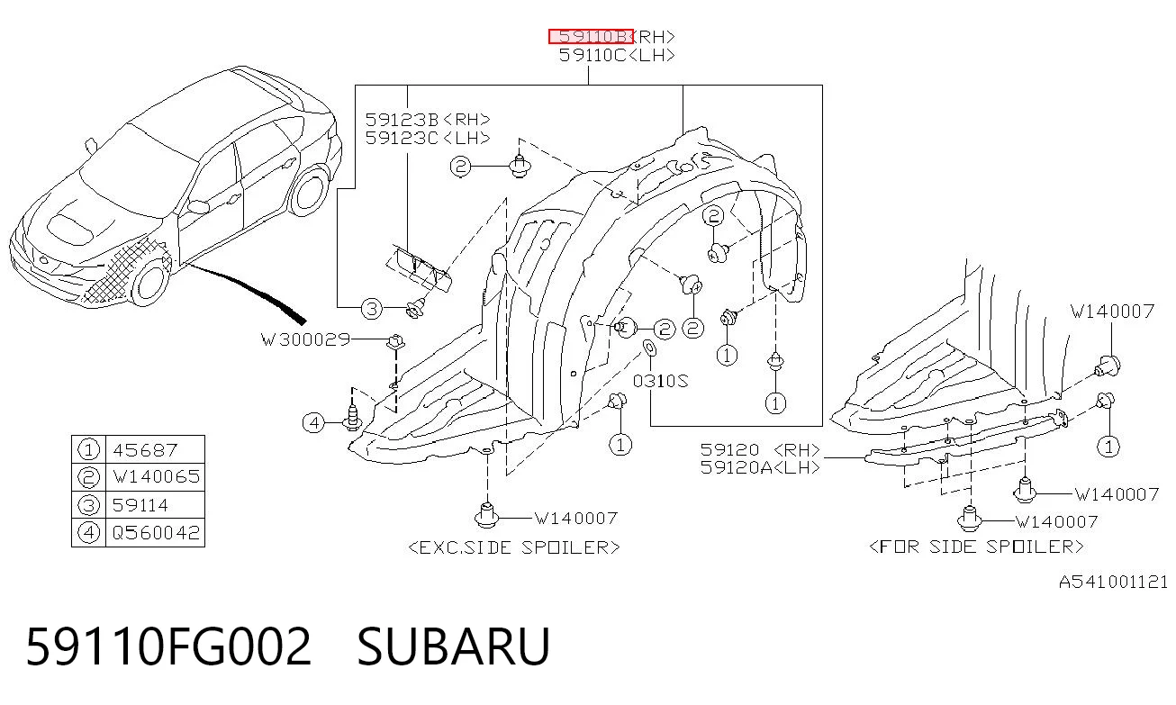 Підкрилки передні праві Polcar 7215FP1T