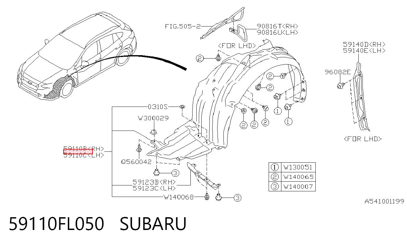 59110FL050 Subaru 