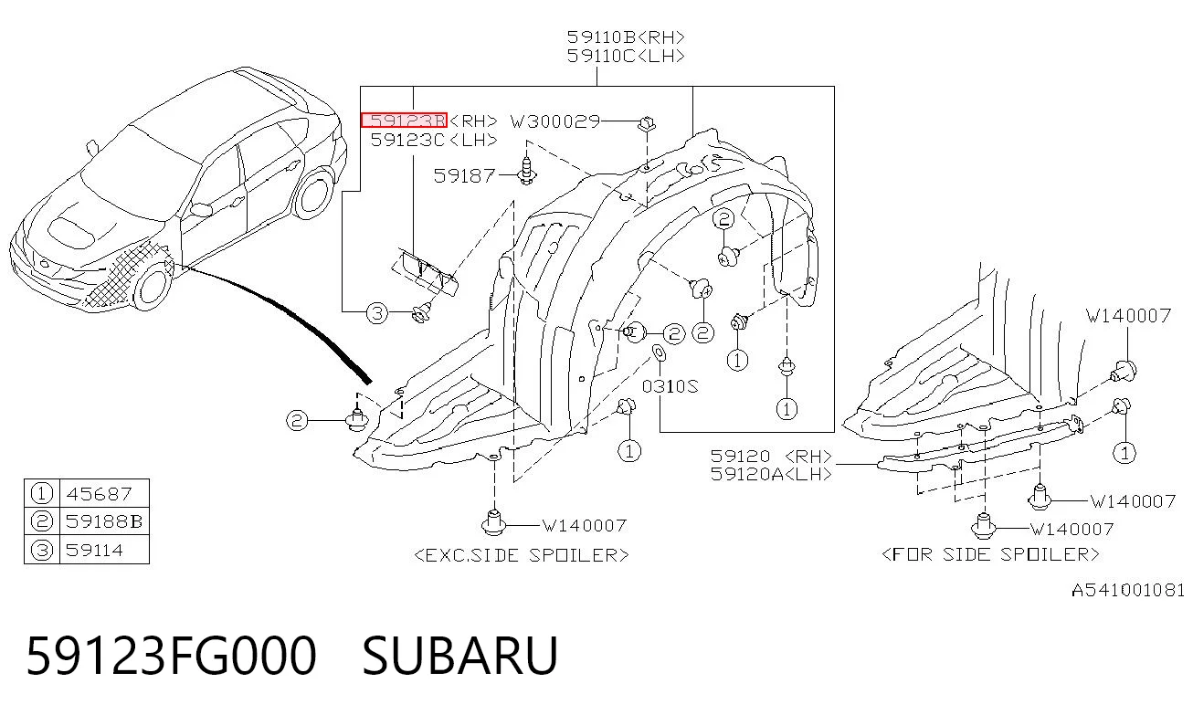 59123FG000 Subaru 
