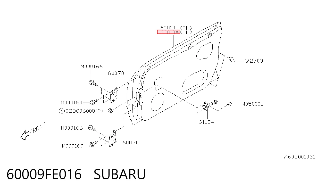Дверь передня ліва на Subaru Impreza II GD