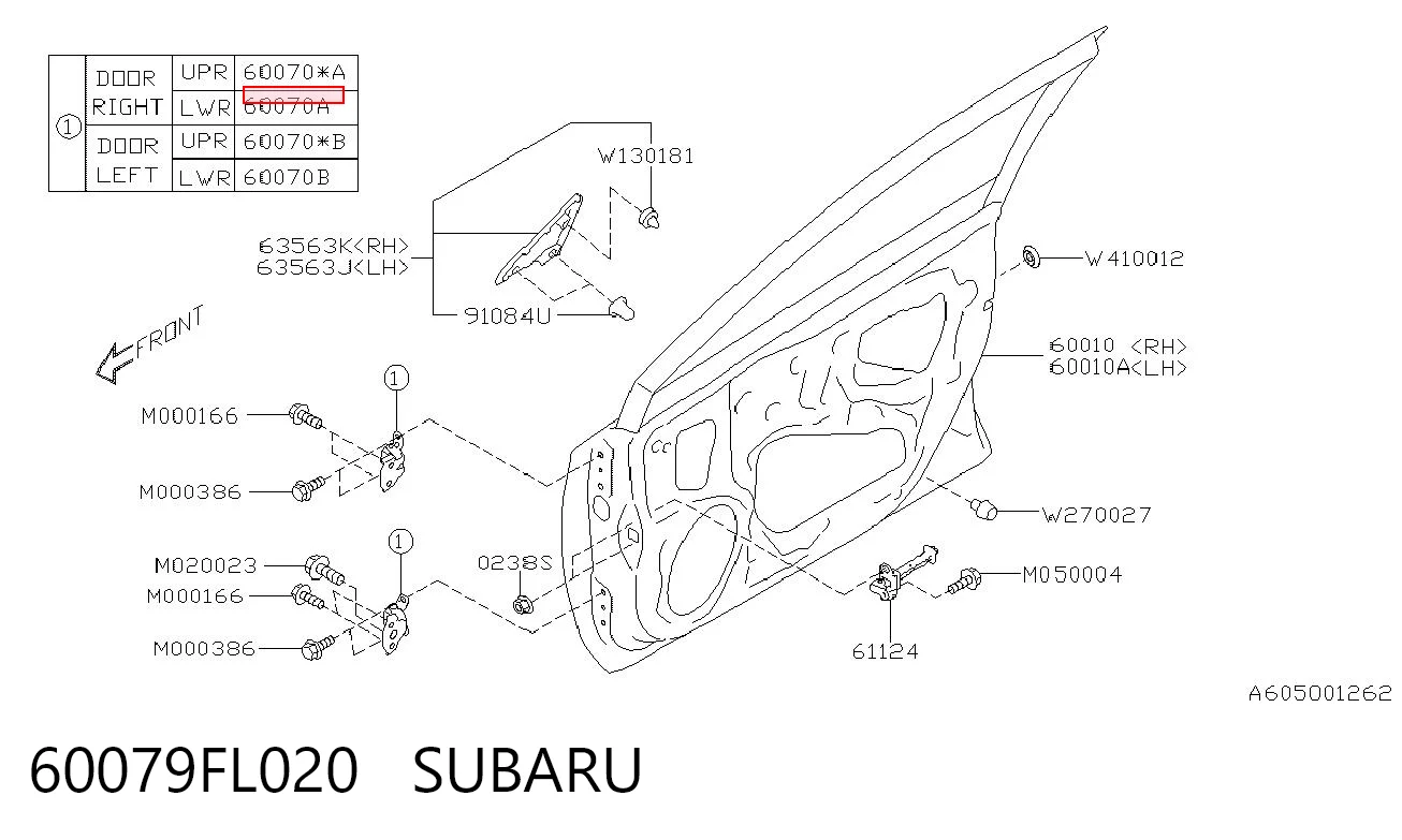 60079FL020 Subaru 