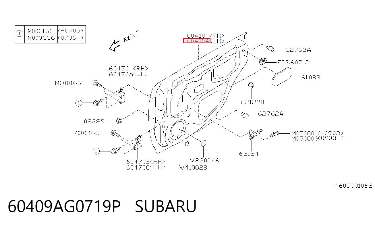Двері пасажирськи задні ліві на Subaru Outback III B13, BP